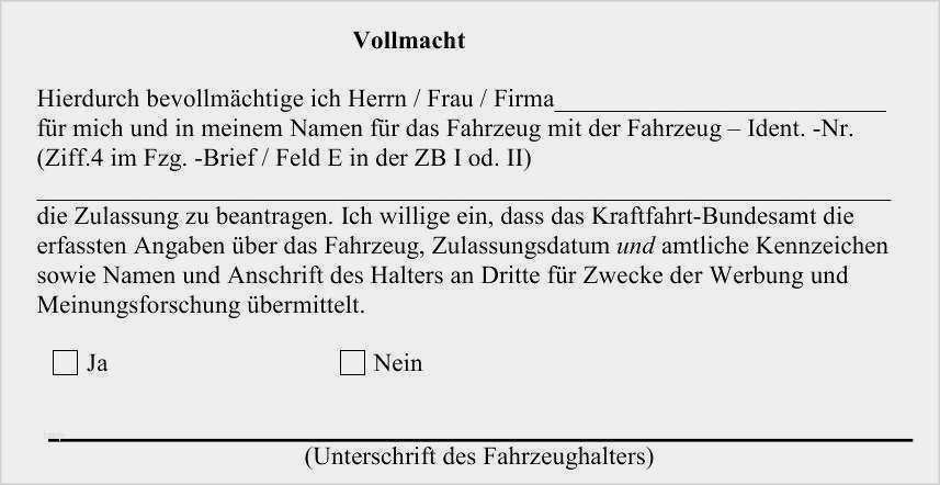 Vollmacht Autoverkauf Muster Pdf