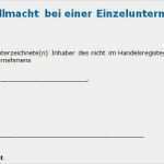 Vollmacht Gewerbeanmeldung Vorlage Süß Generalvollmacht Bei Einer Einzelunternehmung Muster Zum