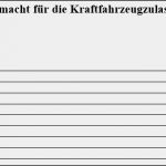 Vollmacht Vorlage Kfz Zulassung Erstaunlich Vollmacht Vorlage Für Zulassungsstelle Kostenlos