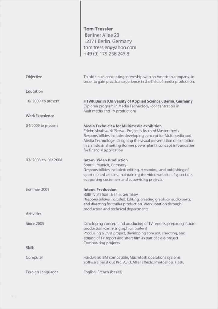 Vorlage Amerikanischer Lebenslauf Hübsch 15 Beispiel Amerikanischer Lebenslauf Resume Muster