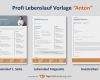 Vorlage Anschreiben Mitarbeiterbefragung Beste Profi Lebenslauf Vorlage &quot;anton&quot; Für Erfolgreiche Bewerbungen