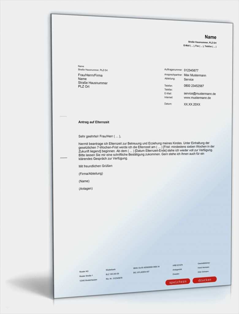 Vorlage Antrag Elternzeit Vater Hübsch Antrag Auf Elternzeit