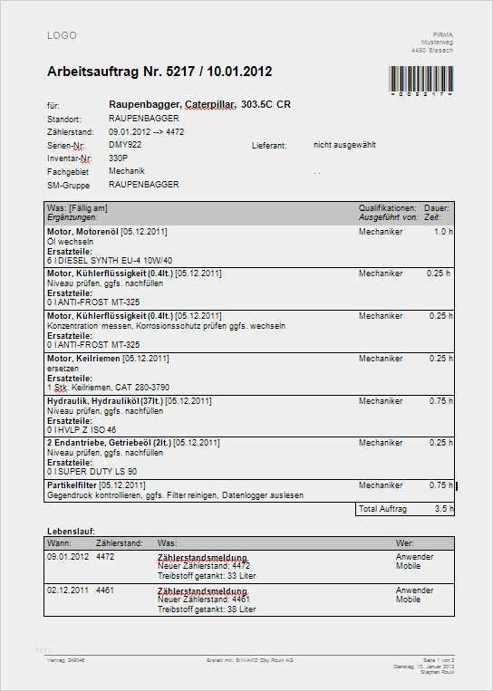Vorlage Arbeitsauftrag Projekt Wunderbar Produktetour Siwako software Für Gebäudemanagement