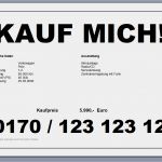 Vorlage Auto Verkaufen Schild Wunderbar Preisschild