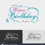 Vorlage Banner Wunderbar Happy Birthday Kalligrafischen Und Typografischen Design