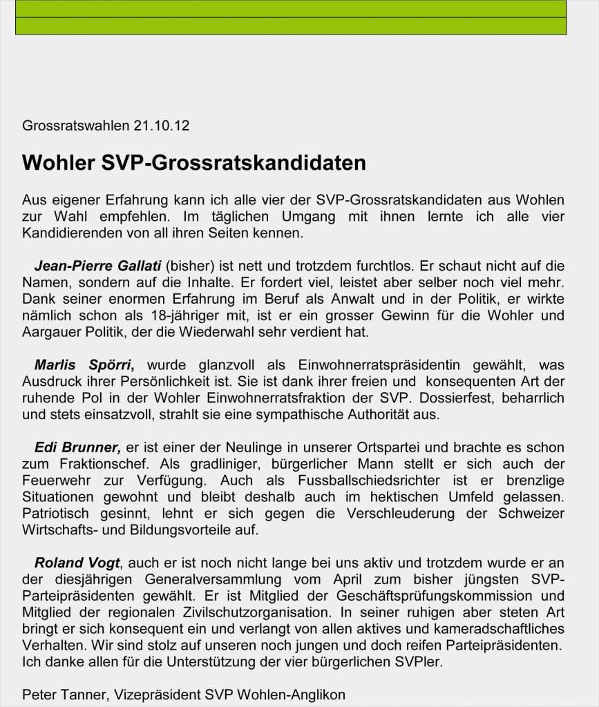 Vorlage Bericht Schreiben Schönste Svp Wohlen Anglikon Neuigkeiten