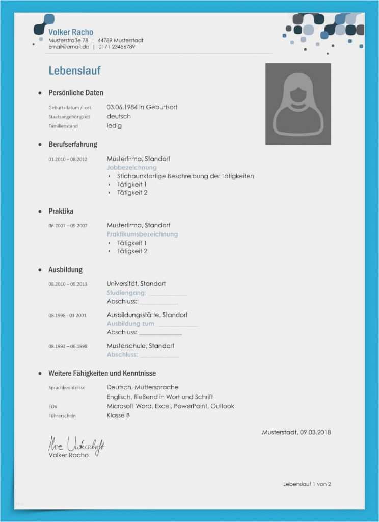 Vorlage Bewerbung Lebenslauf Erstaunlich Lebenslauf Vorlage Ausbildung Kostenloser Download