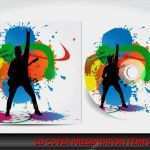 Vorlage Cd Cover Powerpoint Süß Musik themen Cd Cover Präsentationsvorlage — Stockvektor