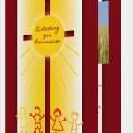 Vorlage Dankeskarte Bewundernswert Einladungen Zur 1 Heiligen Kommunion