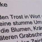 Vorlage Dankeskarte Elegant Danksagungen formulieren Bestattungen Rolf