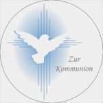 Vorlage Danksagung Kommunion Kostenlos Bewundernswert Zuckeraufleger Taube "zur Kommunion" Blau 10 Cm Sb 1