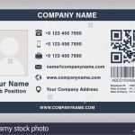 Vorlage Dienstausweis Kostenlos Großartig Simple Blue Employee Id Card Template Vector Stock Vector