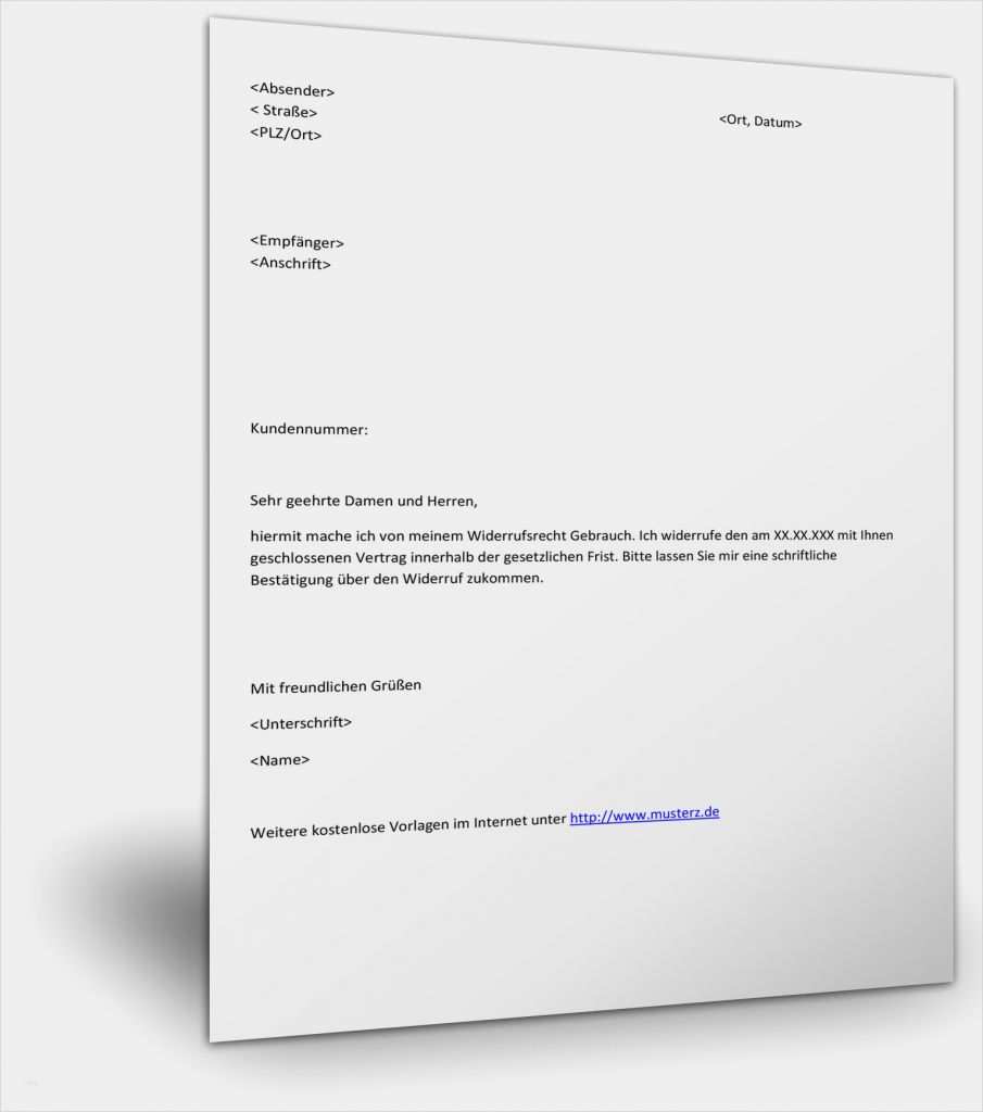 Vorlage Einfaches Arbeitszeugnis Erstaunlich Widerruf Vertrag Muster Kostenloses Word Dokument
