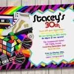 Vorlage Einladung 80er Party Best Of 80er Jahre Retro 80er Jahre Einladung Retro Party Geburtstag