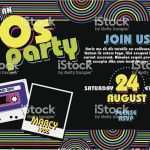 Vorlage Einladung 80er Party Beste Horizontale Der 80er Jahreparty Mottoeinladung