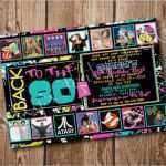 Vorlage Einladung 80er Party Bewundernswert Ähnliche Artikel Wie Einladung Zur 80er Jahre Party Auf Etsy