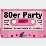 Vorlage Einladung 80er Party Hübsch Coole Einladung 30