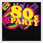 Vorlage Einladung 80er Party Luxus 80er Party Einladung