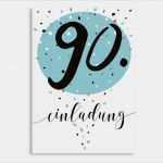 Vorlage Einladung 90 Geburtstag Inspiration Einladung Zum 90 Geburtstag Konfetti