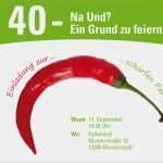 Vorlage Einladung Geburtstag 40 Schön Einladung Zum 40 Geburtstag