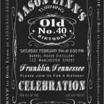 Vorlage Einladung Jack Daniels Hübsch 40th Birthday Jack Daniels Whiskey Label Invitation