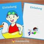 Vorlage Einladung Kindergeburtstag Schwimmbad Genial Einladung Geburtstag Kinder Vorlage – solileckfo