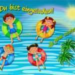 Vorlage Einladung Kindergeburtstag Schwimmbad Wunderbar Einladung Kindergeburtstag Schwimmbad Vorlagen Kostenlos