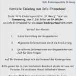 Vorlage Einladung Zum Elternabend Elegant Einladung Elternabend Kita Vorlage – Travelslow