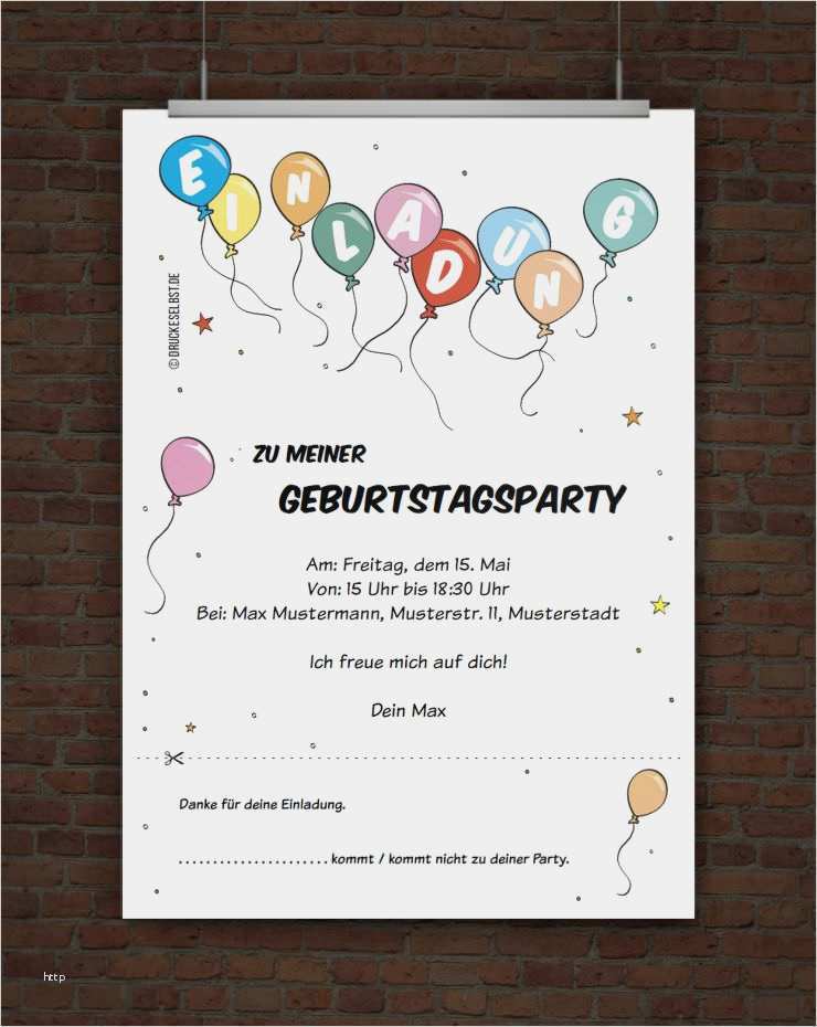 Vorlage Einladung Zum Kindergeburtstag Hübsch Kostenlose Vorlage Kindergeburtstagseinladung Mit