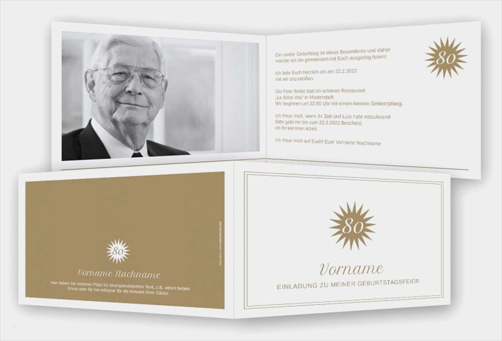 Vorlage Einladungskarte Word Inspiration Einladung 80 Geburtstag