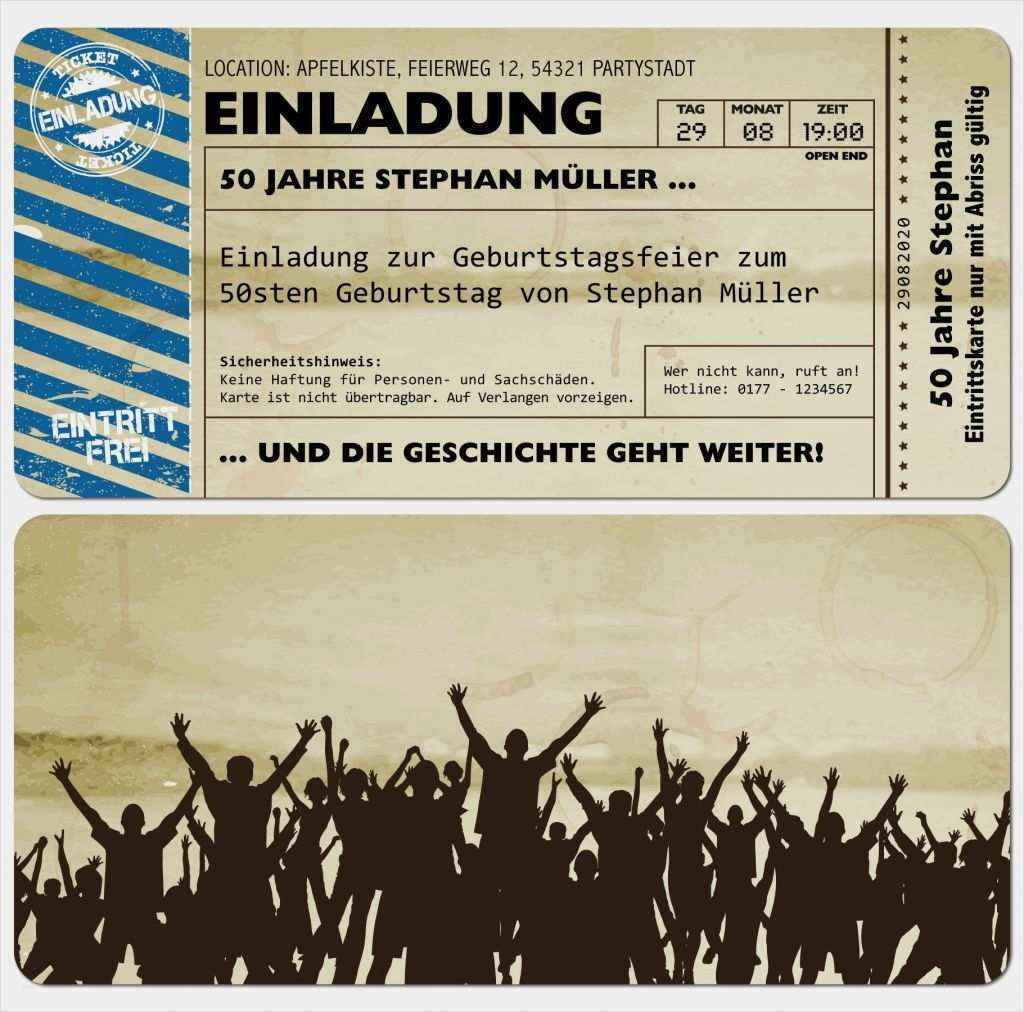 Vorlage Eintrittskarte Word Schön Witzige Einladungskarten 50 Geburtstag Einladungskarten