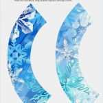 Vorlage Eiskönigin Erstaunlich Party Eiskoenigin Papier Diy Vorlage Cupcake Deko Blau