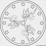 Vorlage Elfe Wunderbar Mandala Mit Drei Feen Zum Kostenlosen Download