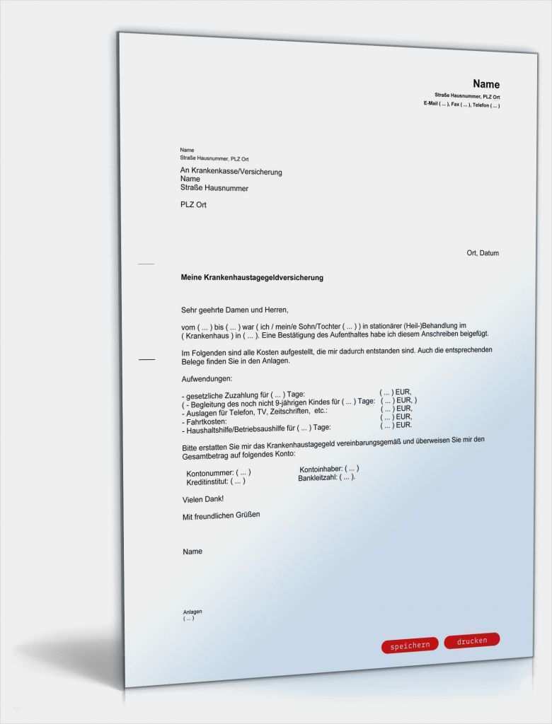 Vorlage Erstattung Impfkosten Schönste Antrag Auf Erstattung Von Krankenhaustagegeld