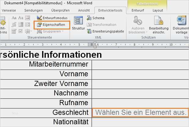 Vorlage Erstellen Word 2010 Cool Dropdown Liste In Word Erstellen Fice Lernen