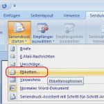Vorlage Etiketten Word Inspiration Serienbrief Etiketten In Word 2007 Erstellen