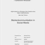 Vorlage Expose Hausarbeit Bewundernswert Diplomarbeit Markenkommunikation & social Media