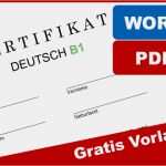 Vorlage Fachunternehmererklärung Erstaunlich Download Zertifikat Deutsch B1 Muster