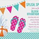 Vorlage Flip Flop Einladung Hübsch Flip Flop Einladung Geburtstag sommerfest Laden Mädchen