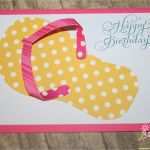 Vorlage Flip Flop Einladung Schönste Blumis Kreativ Blog Flip Flop Geburtstagskarte