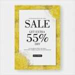 Vorlage Flyer Kostenlos Erstaunlich Verkauf Flyer Vorlage Mit Goldenen Konfetti