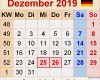 Vorlage Fotokalender 2019 Bewundernswert Kalender Dezember 2019 Als Word Vorlagen