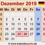 Vorlage Fotokalender 2019 Bewundernswert Kalender Dezember 2019 Als Word Vorlagen