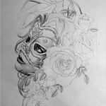Vorlage Frau Erstaunlich Tattoo Vorlagen Masken Schöne Frau Mit Maske Und Blumen