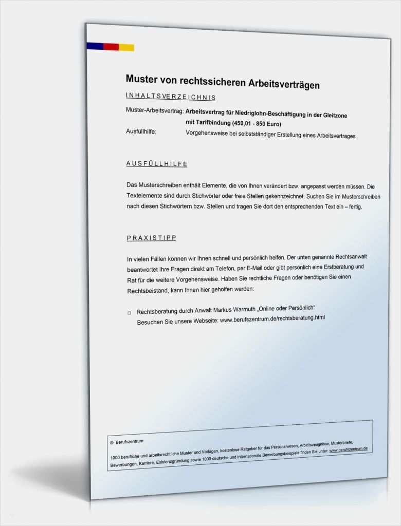 Vorlage Führerschein Beim Arbeitgeber Genial Arbeitsvertrag Gleitzone Mit Tarifbindung