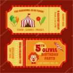 Vorlage Für Eintrittskarten Großartig Zirkus Tickets Vorlage — Stockvektor