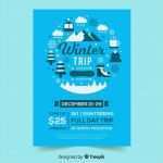 Vorlage Für Flyer Kostenlos Cool Ski Trip Flyer Vorlage