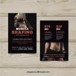 Vorlage Für Flyer Kostenlos Süß Schwarze Fitness Flyer Vorlage