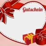 Vorlage Für Geschenkgutschein Erstaunlich Valentinstag Gutschein Vorlagen ‒ Kostenlos Zum Ausdrucken