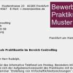 Vorlage Für Praktikumsbewerbung Beste Bewerbung Praktikum Muster Download